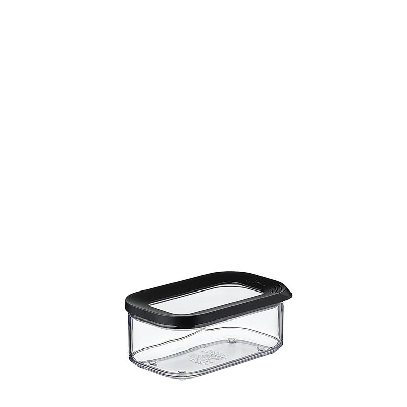 Mepal – Food storage container Modula black - Capacity: 425 ml – Transparent storage box with lid - Kitchen storage organizer & plastic storage box - Stackable and airtight